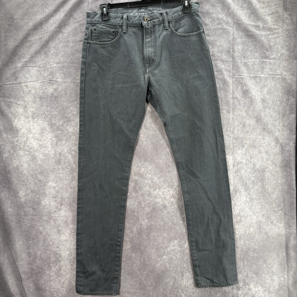 Levis Selvedge Jeans Mens 33x34 Calder Gray Straight Leg